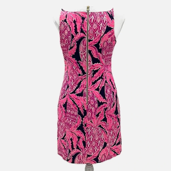 Lilly Pulitzer Gabby Shift Dress in Bright Navy Coco Safari - NWOT - Size 00 - Picture 4 of 7